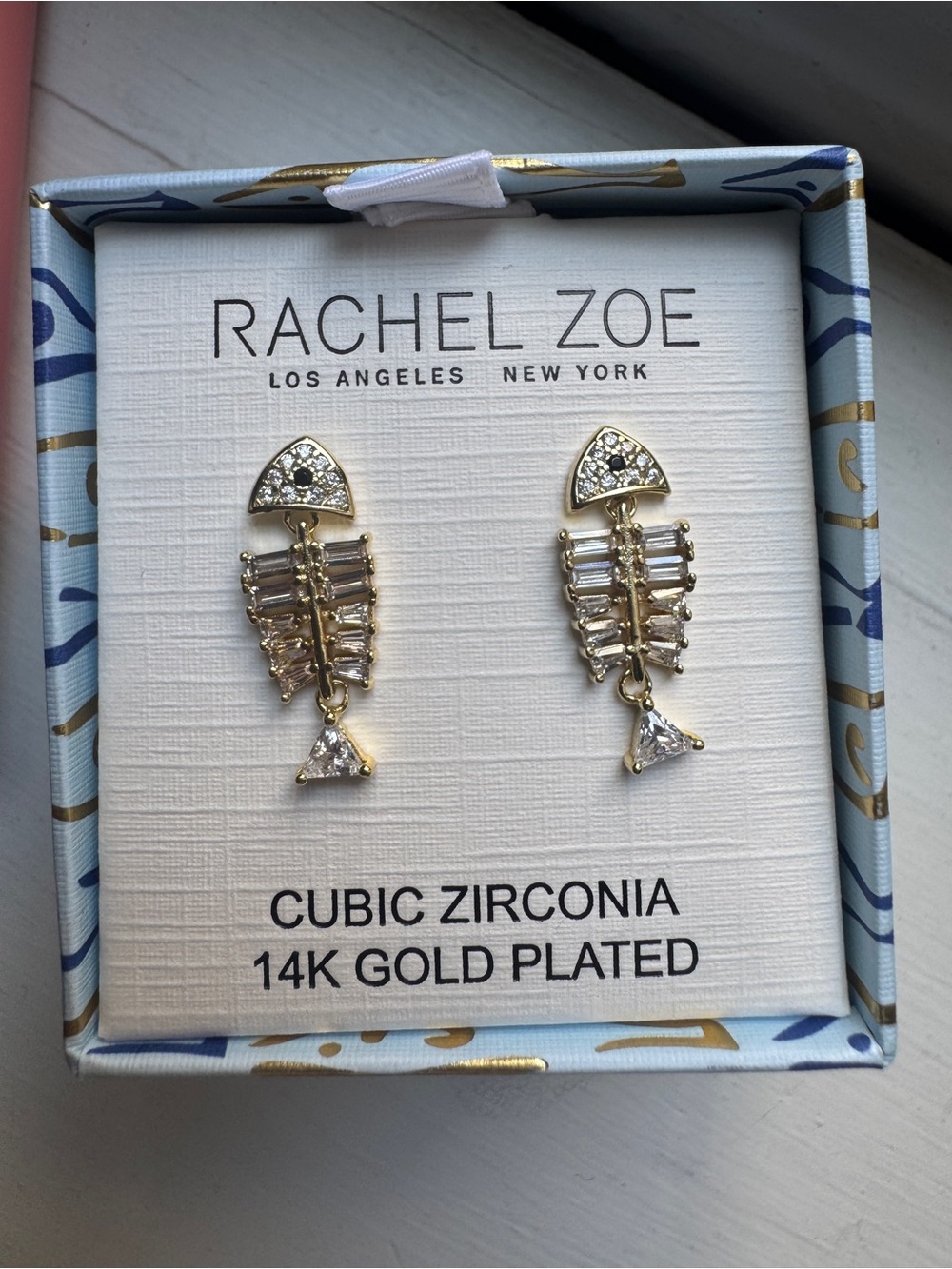 Rachel Zoe Fish Bone Earrings - NWT